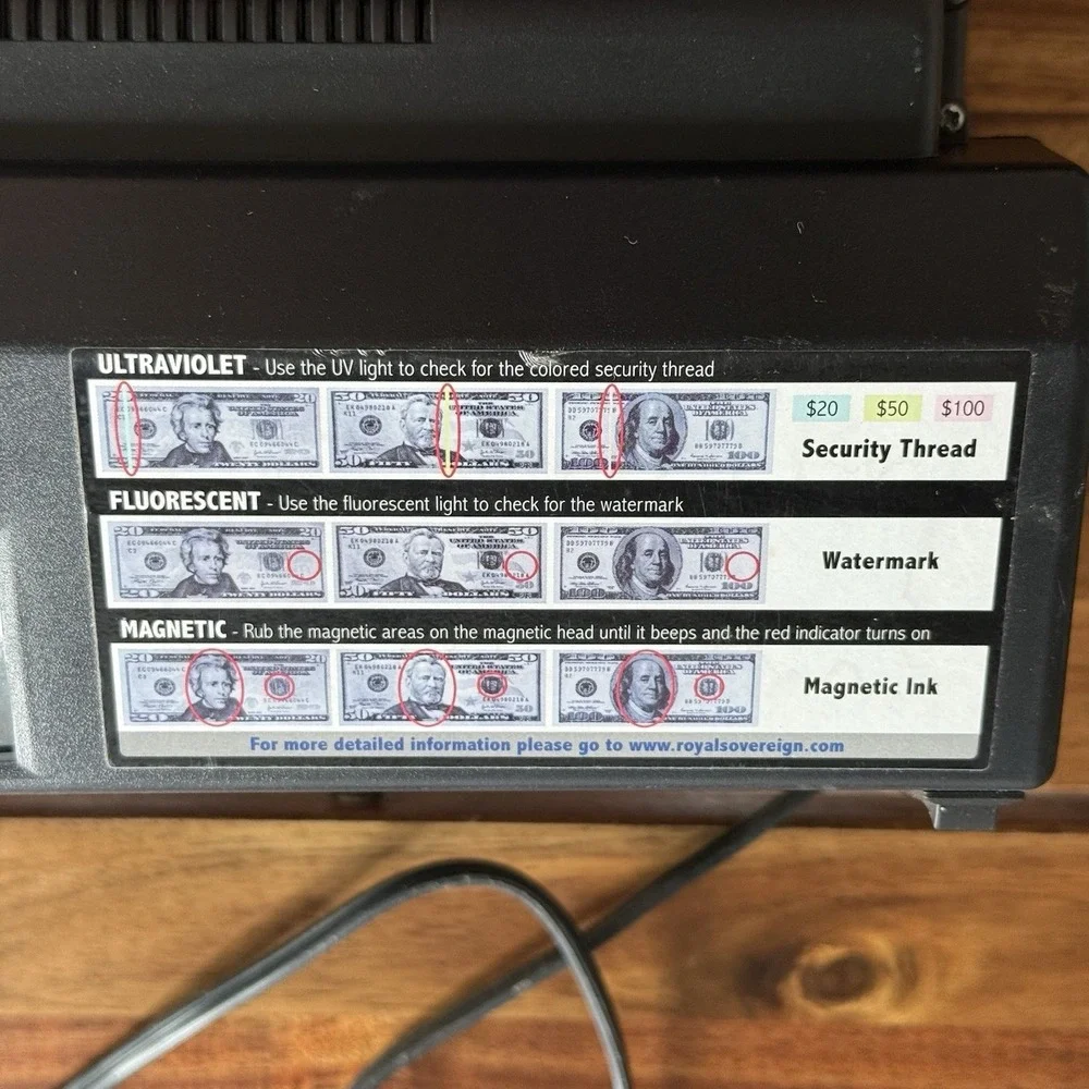 Royal Sovereign Three-Way Countertop‎ Counterfeit Detector RCD-2000